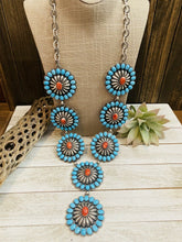 Load image into Gallery viewer, Amazing Navajo Spiny, Sleeping Beauty Turquoise &amp; Sterling Silver Necklace