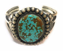 Load image into Gallery viewer, Navajo Royston Turquoise  Sterling Silver Cuff Bracelet Signed