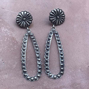 *AUTHENTIC* Navajo Eugene Charley Sterling Silver Concho Dangles