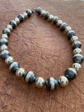 Load image into Gallery viewer, Santa Fe Collection Navajo Sterling Silver 8 mm &amp; 5 mm necklace