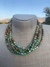 Load image into Gallery viewer, Royston Turquoise &amp; Sterling Silver Beaded 14 Inch Necklace