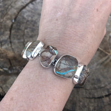 Load image into Gallery viewer, Navajo Vintage Turquoise Sterling Silver Link Bracelet