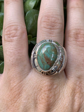 Load image into Gallery viewer, Navajo Royston Turquoise &amp; Sterling Silver Men’s Ring