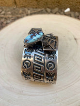 Load image into Gallery viewer, Navajo Sterling Silver &amp; Golden Hills Turquoise Butterfly Cuff  Bracelet