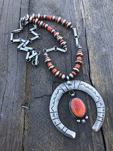 Load image into Gallery viewer, Hemerson Brown Sterling Silver  Orange Spiny Oyster Naja Necklace