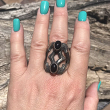 Load image into Gallery viewer, Navajo Sterling Silver Black Onyx Ring Sz 10