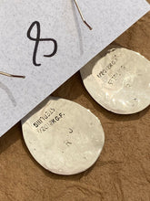 Load image into Gallery viewer, Navajo Sterling Silver &amp; 12k GF Hand Stamped Bear Print Earrings