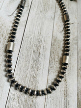 Load image into Gallery viewer, Navajo Sterling Silver Disc Bead 22 Inch Necklace