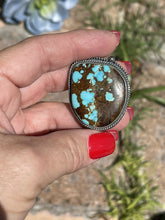 Load image into Gallery viewer, Navajo Number 8 Turquoise &amp; Sterling Silver Statement Ring Size 7