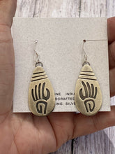 Load image into Gallery viewer, Navajo Sterling Silver Hand Stamped Bear Print Earrings