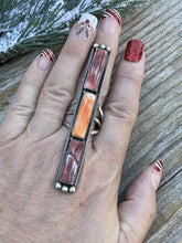 Load image into Gallery viewer, Navajo Spiny &amp; Sterling Silver Statement Ring Size 8