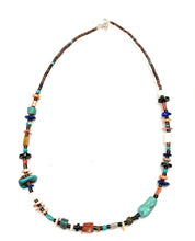 Load image into Gallery viewer, Navajo Multi Stone &amp; Heishi Beaded 18 Inch Necklace