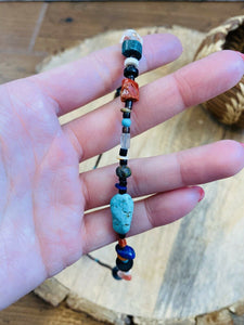 Navajo Multi Stone & Heishi Beaded 18 Inch Necklace