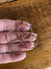 Load image into Gallery viewer, Navajo Copper Butterfly Twist Wire Dangle Earrings