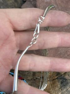 Navajo Liquid Silver & Multi Stone Beaded Cascading Necklace