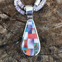 Load image into Gallery viewer, Daniel Coriz Multi Stone And Spiny Oyster Beaded Inlay Necklace