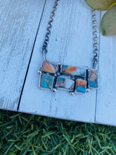 Load image into Gallery viewer, Navajo Sterling Silver &amp; Multi Stone Spice Necklace Signed
