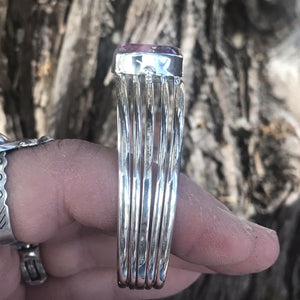 Navajo Pink Dream Mojave Sterling Silver Custom Cuff