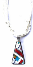 Load image into Gallery viewer, Daniel Coriz Mother Of Pearl Beaded Inlay Necklace