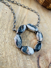 Load image into Gallery viewer, Navajo Sterling Silver &amp; White Buffalo Necklace Signed