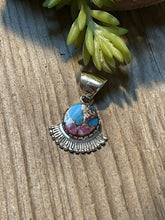 Load image into Gallery viewer, Navajo Pink Dream Mojave &amp; Sterling Silver Fancy Fan Pendant