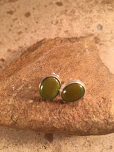 Load image into Gallery viewer, Beautiful Navajo Turquoise and Sterling Silver Studs Signed