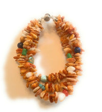 Load image into Gallery viewer, Navajo Spiny &amp; Multi Stone Sterling Silver Beaded Bracelet
