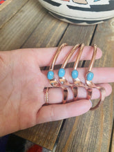 Load image into Gallery viewer, Navajo Turquoise &amp; Copper Over Sterling Twisted Cuff Bracelet