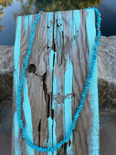 Load image into Gallery viewer, Navajo Natural Sleeping Beauty Turquoise &amp; Sterling Silver Beaded Necklace 24”