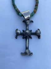 Load image into Gallery viewer, Navajo Chimney Butte Sterling Silver &amp; Cross Pendant