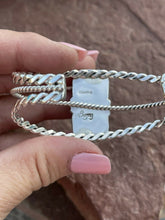 Load image into Gallery viewer, Navajo Purple Spiny Sterling Silver Cuff Bracelet Stamped W. Begay