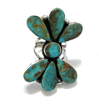 Load image into Gallery viewer, Butterfly Royston Turquoise &amp; Sterling ring size 8