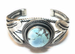 Golden Hill Turquoise  Sterling Silver Cuff
