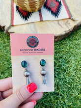Load image into Gallery viewer, Navajo Abalone and Sterling Silver Blossom Dangle Earrings