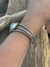 Load image into Gallery viewer, Navajo Royston Turquoise &amp; Sterling Silver Cuff Bracelet Signed By Artist