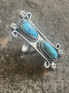 Navajo Turquoise & Sterling Silver Ring Sz 5.5