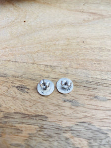Hopi Overlaid Sterling Silver Swirl Stud Earrings