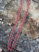 Load image into Gallery viewer, Navajo Sterling Silver &amp; Red Coral Necklace 30 Inches