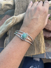 Load image into Gallery viewer, Navajo Royston Turquoise &amp; Sterling Silver Cuff Bracelet Signed By Artist
