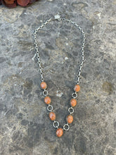 Load image into Gallery viewer, Navajo 7 Jasper Stone &amp; Sterling Silver Necklace Signed