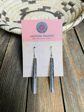 Load image into Gallery viewer, Navajo Sterling Silver Walking Stick Dangle Earrings