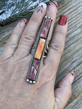 Load image into Gallery viewer, Navajo Spiny &amp; Sterling Silver Statement Ring Size 8