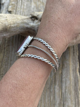 Load image into Gallery viewer, Navajo Purple Spiny Sterling Silver Cuff Bracelet Stamped W. Begay