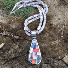 Load image into Gallery viewer, Daniel Coriz Multi Stone And Spiny Oyster Beaded Inlay Necklace