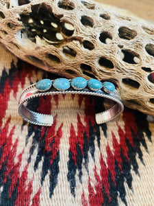 Navajo Sterling Silver & Turquoise  Cuff Bracelet