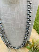 Load image into Gallery viewer, Navajo Sterling Silver Navajo Pearl Beaded Necklace 60 Inch