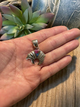 Load image into Gallery viewer, Navajo Pink Dream Mojave &amp; Sterling Silver Bear Pendant