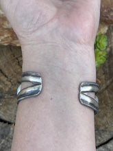 Load image into Gallery viewer, Navajo Sterling Sonoran Gold &amp; Golden Hills Turquoise Cuff Bracelet Signed