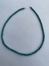 Load image into Gallery viewer, Navajo Royston Green Turquoise &amp; Sterling Silver 17 Inch Necklace