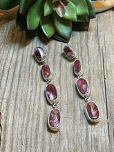 Load image into Gallery viewer, Navajo 4 Stone Pink Dream Mojave &amp; Sterling Silver Dangle Earrings